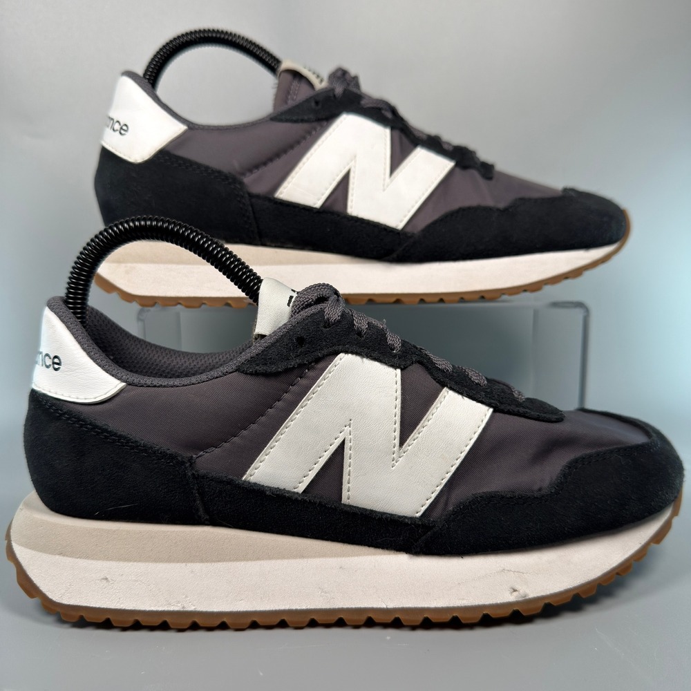 New Balance 237 Womens 8 B Casual Sneakers Black Gray White Gum Lace Up Low Shoe